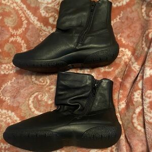Hotter Black Ankle Boots Leather
